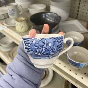 Blue and White Teacup Staffordshire Liberty Blue mug set